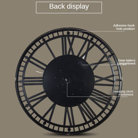 Metal Gear Vintage Creative Clock Living Room Decoration