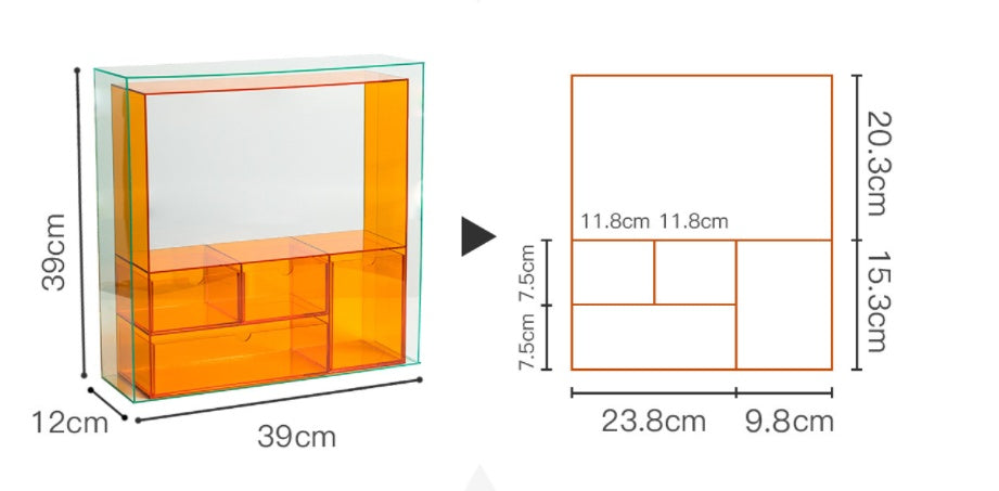 Customized Acrylic Display Rack Simple Color Matching Cosmetic Skin Care Product Storage Box