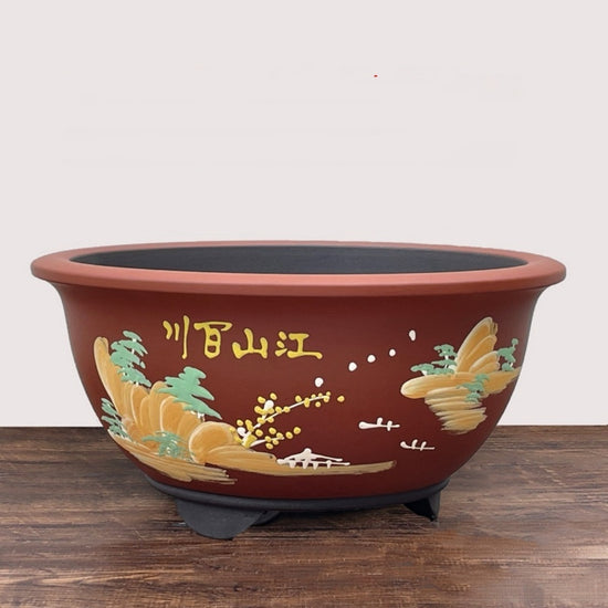 Purple Sand Flower Pot Extra Large Bonsai Pot Boxwood And Rosin Flower Pot